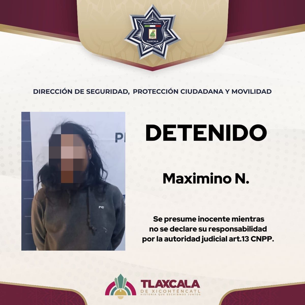 Coordinación entre vecinos de Tizatlán y policía capitalina permite una detención oportuna en tiempo récord